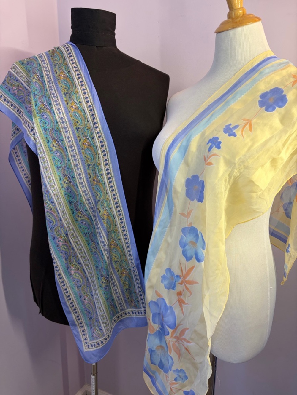 Silk scarves, Set of two
